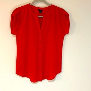 Ann Taylor burnt orange button front top. XXSP